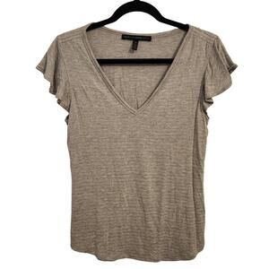 White House Black Market XS Shimmer Striped Tee